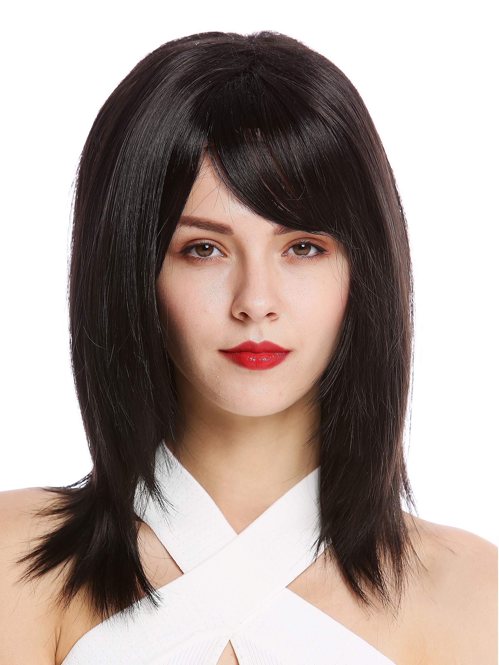 WIG ME UP - GFW2472-1B Quality Lady Wig shoulder-length fringe parting straight black17inch