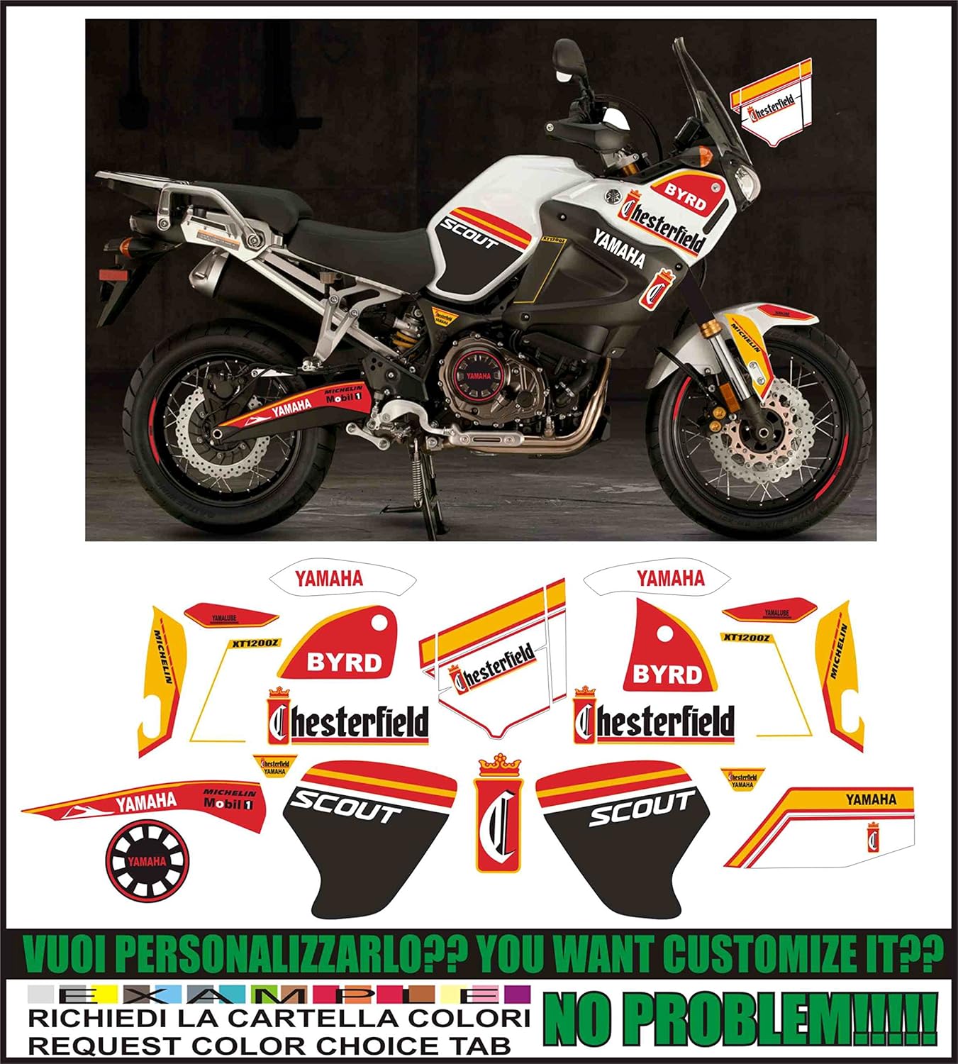 Kit adesivi decal stickers YAMAHA XT 1200 Z SUPER TENERE REPLICA DAKAR