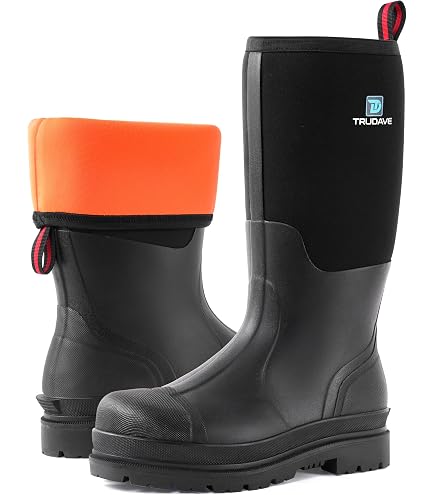 Amazon.com | Trudave Rubber Boots for Men with Steel Shank  display picture 1