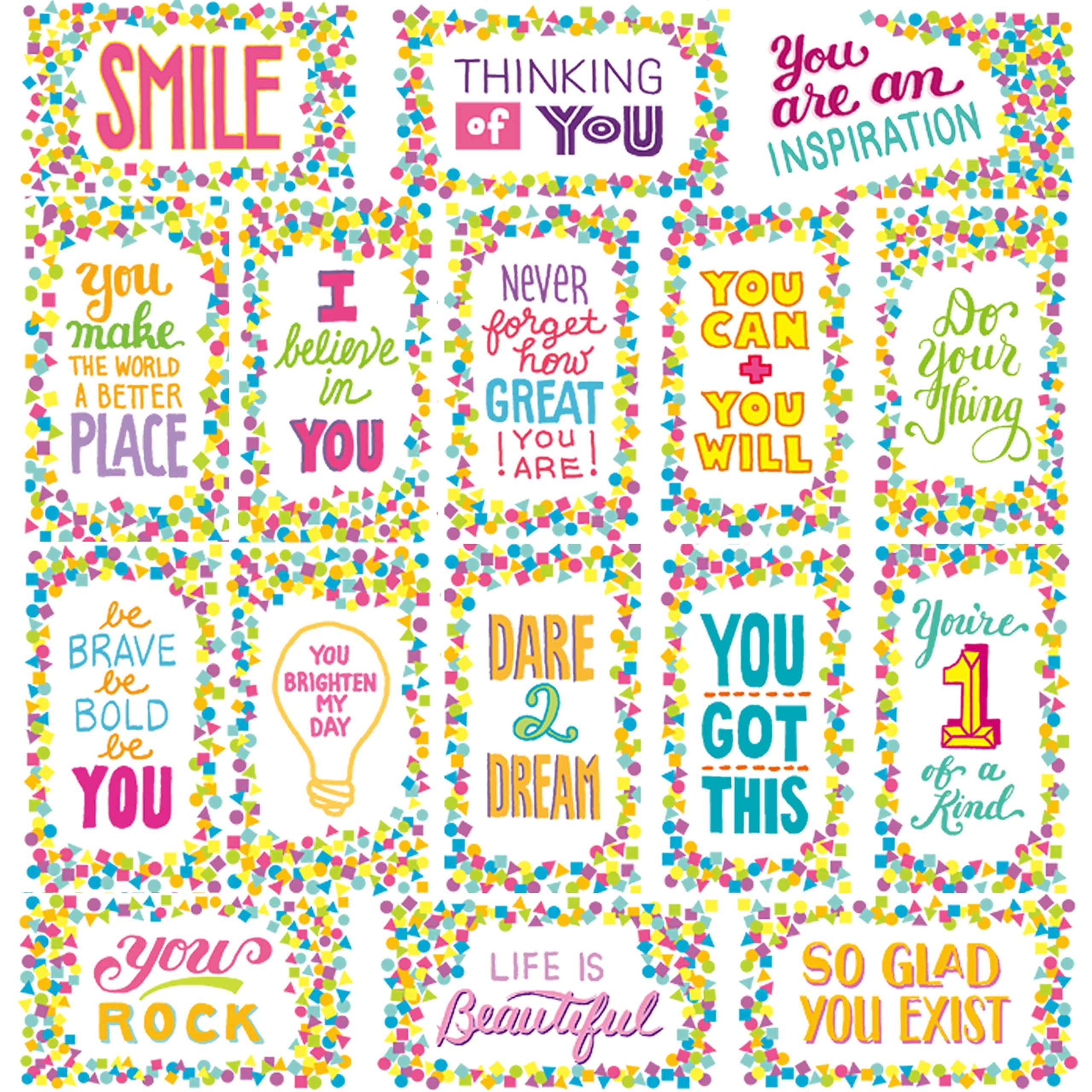 Youngever 300 Pack Motivational Quote Cards, 50 Unique Inspirational Designs Cards, Business Card Sized Encouragement Cards, Gifts for Employees, Thinking of You Gifts, Appreciation Cards