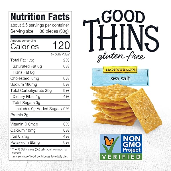 GOOD THINS SEA SALT CORN SNACKS GLUTEN FREE CRACKERS, 3.5 OZ