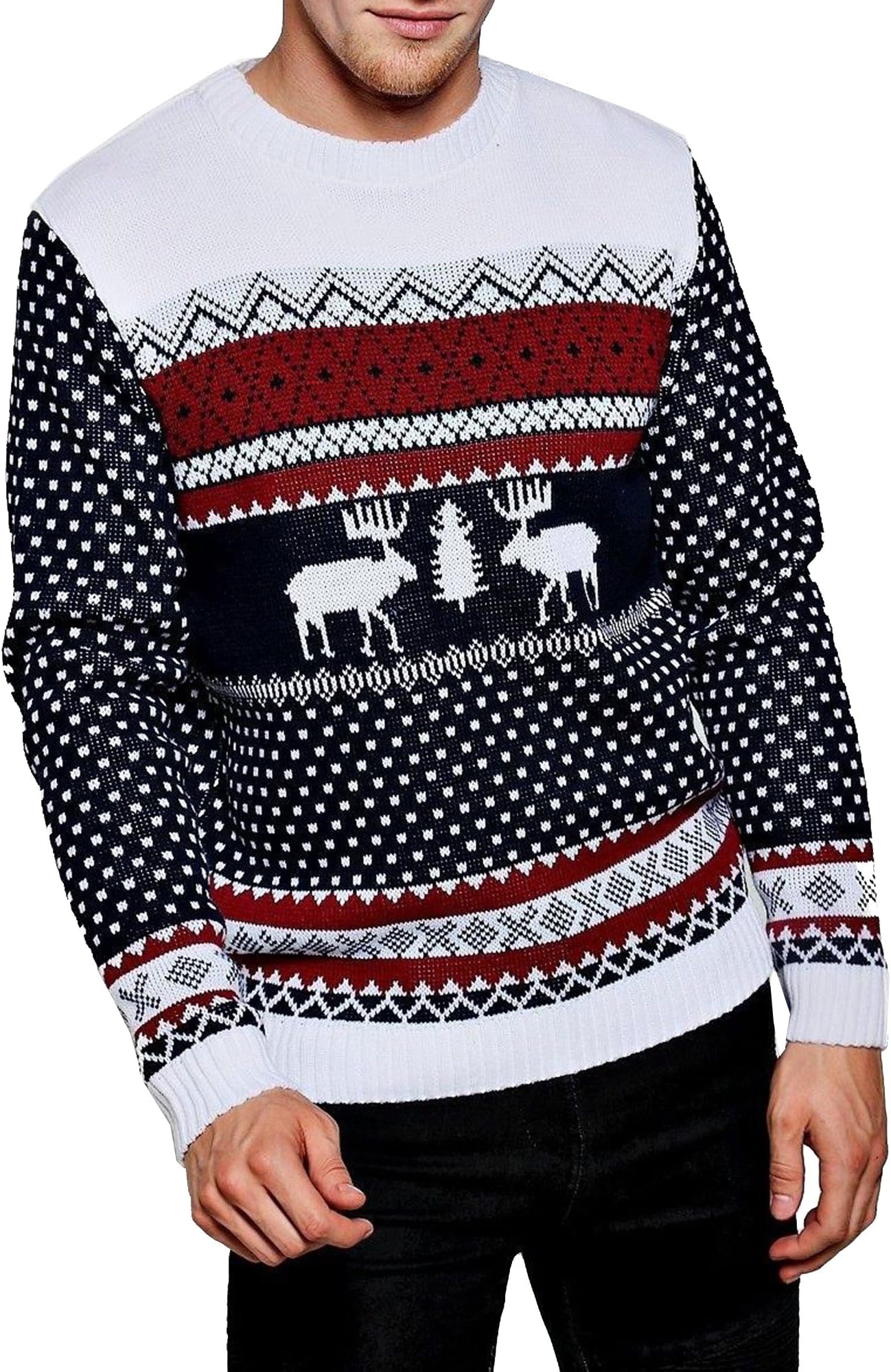 Simply Chic Outlet New Mens Knitted Merry Christmas Novelty Xmas Warm Jumper Sweater
