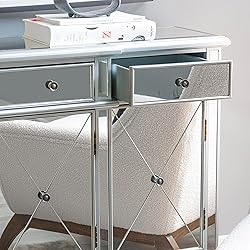 Powell Company Mirrored 4-Door 3-Drawer Console