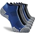 CWVLC Unisex Cushioned Compression Athletic Ankle Socks Multipack