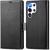 TUCCH Case Wallet for Galaxy S25 Ultra, Kickstand [RFID Blocking] Card Holder, Folio Magnetic PU Leather [TPU Shockproof Interior Case] Protective Folio Cover Compatible with Galaxy S25 Ultra, Black