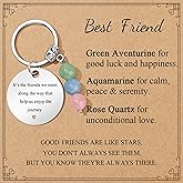 JoycuFF Keychain Gift for Women Christmas Birthday Gift for Best Friends Huaband Son Mom Stone Keychain