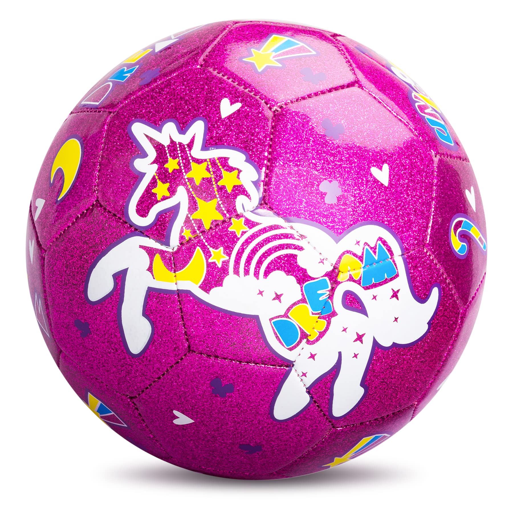 Photo 1 of ZOOJOY Size 3 Soccer Ball Girls, Kids Pink Unicorn Soccer Ball, Gift for Toddlers with Pump, Outdoor/Indoor Play Toys for Baby Girls Boys Ages 2 3 4 5 6 7 8