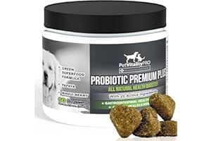 PetVitalityPRO Probiotics for Dogs with Natural Digestive Enzymes ● 4 Bill CFUs/2 Soft Chews ● Dog Diarrhea Upset Stomach Yea