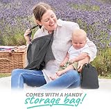 Juicy Bumbles Breastfeeding Cover with Pockets Black view 7