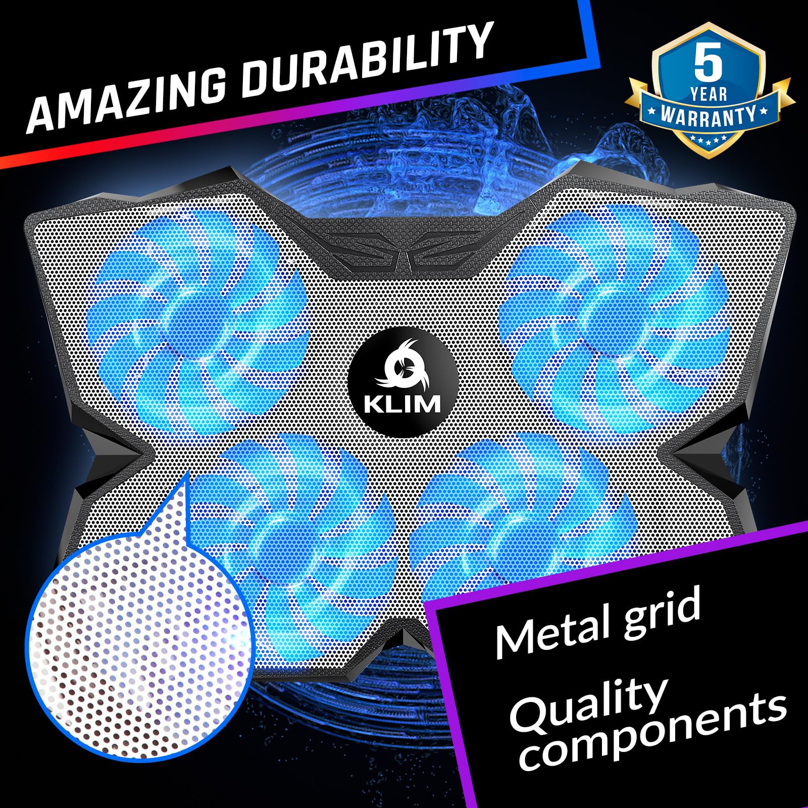 Klim Wind Laptop Cooling Pad In Use Showing Ergonomic Angle And Stability Features