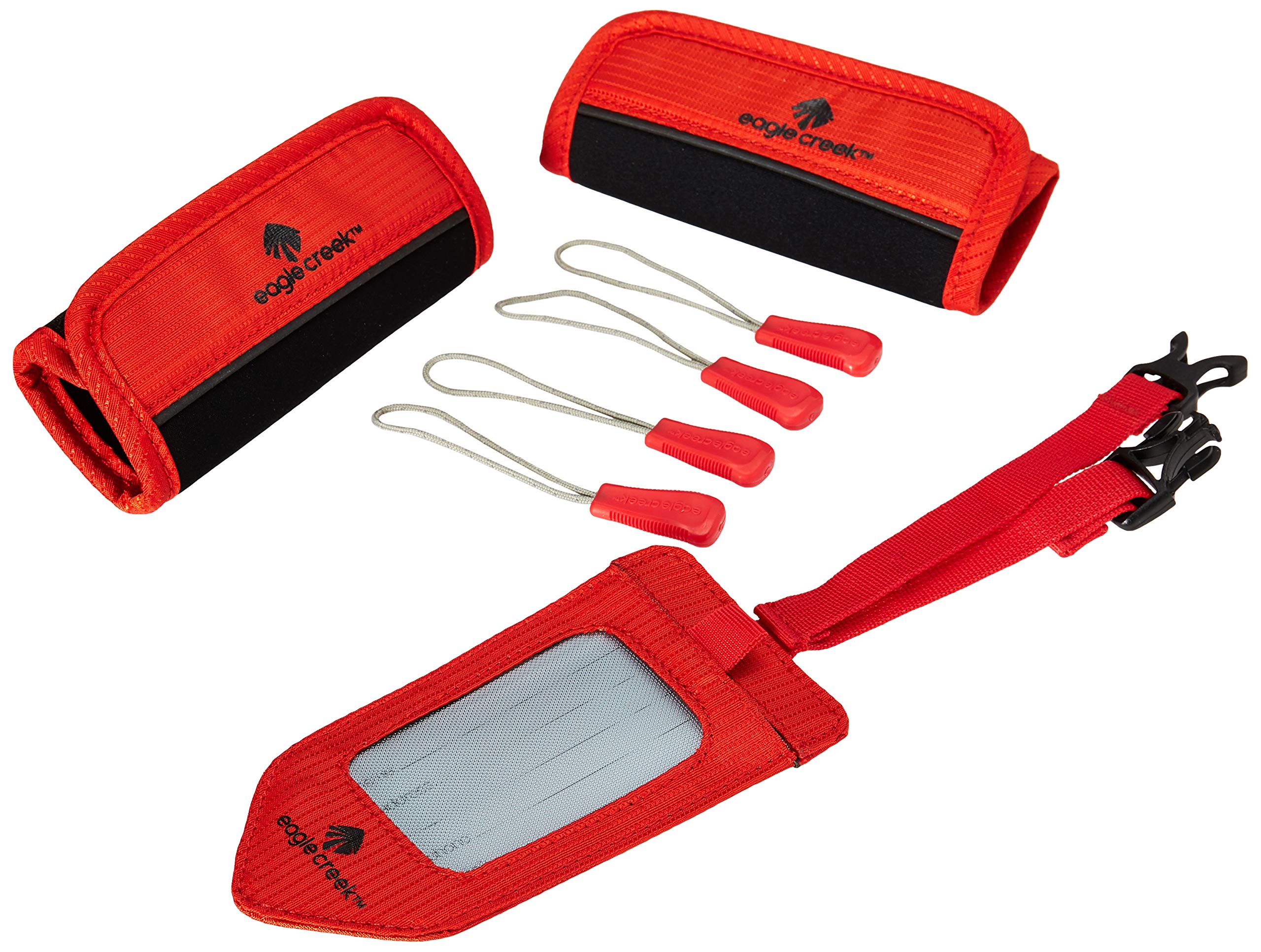 Eagle Creek Reflective Luggage ID Set, Flame Orange, One Size, Reflective Luggage Id Set - 7pc Set