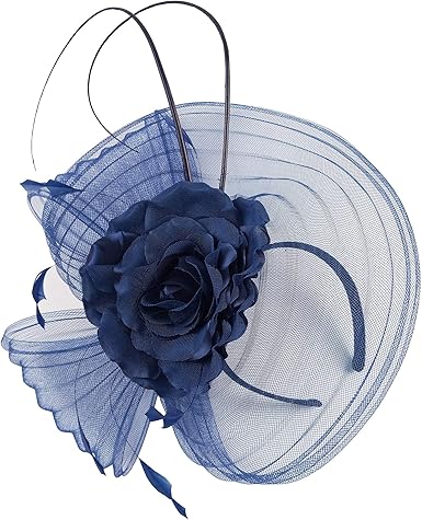 dark navy wedding hat