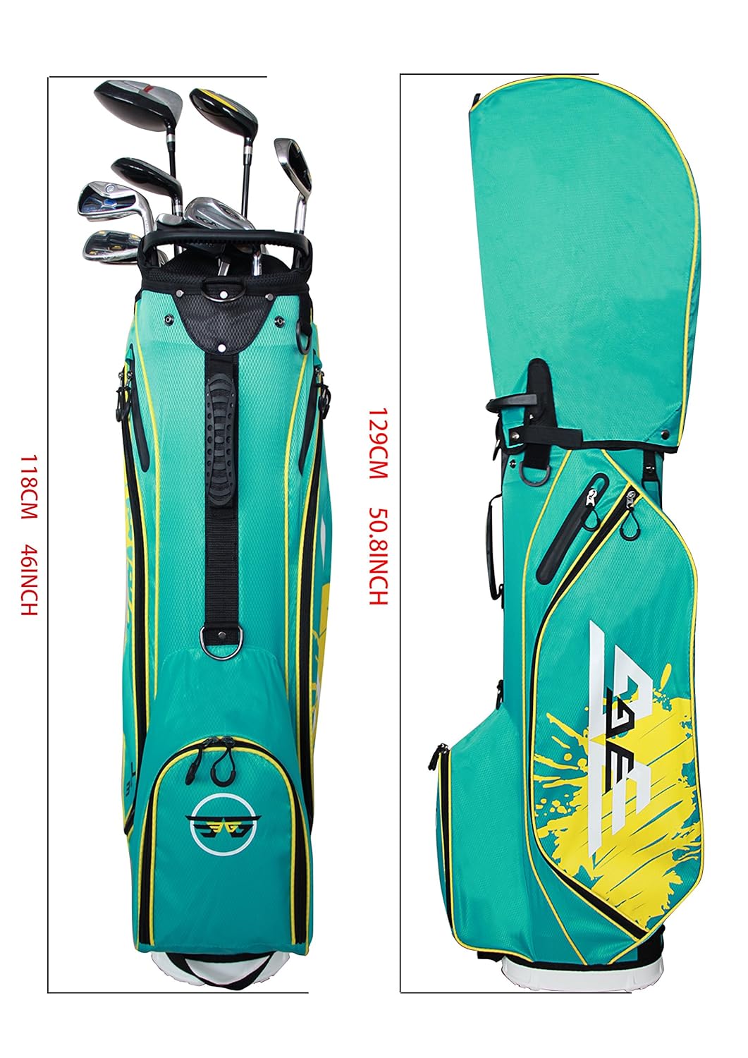 人気絶頂 Eagoleスーパーライトegゴルフカートバッグ B077hs7ddw グリーン Cleanusapower Com