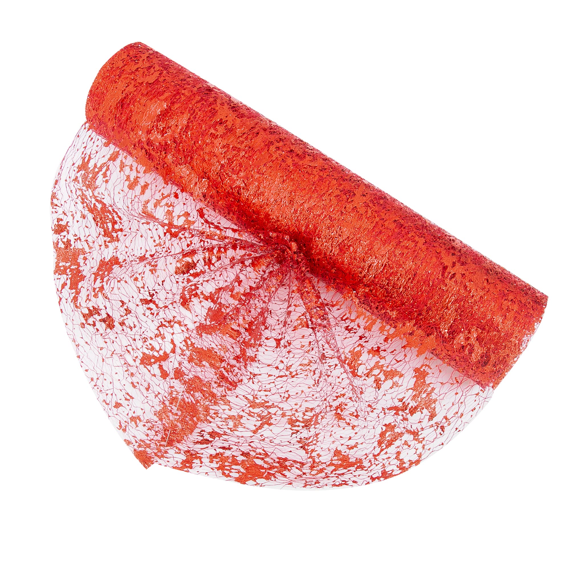 Time to Sparkle Table Runner with Gold Foil 29cm x 26M Sparkling Tulle Roll Gift Floral Wrapping Paper Rolls Glitter Table Decoration for Holidays Wedding Parties and Everyday Decoration (Red)