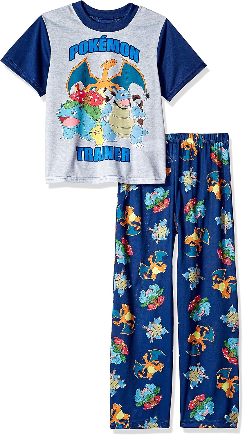 Pokemon Boys' 2Piece Pajama Set Clothing