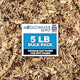 MagicWater Crinkle Cut Paper for Gift Baskets - 5LB Kraft - Perfect for Shredded Paper Filler, Basket Filler, Gift Boxes, Bridesmaid Gifts, Christmas Stuffers & More – Ideal for All Occasions