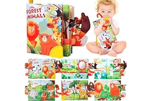 GCTZZ Baby Books 0-6 Months,Crinkle Books for Babies,Infant Tummy Time Toy High Contrast Sensory Book for Babies,Touch Feel Book for Newborn 0-6-6-12 Months Early Learning Toy