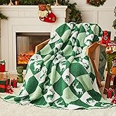 CYMULA Christmas Knit Throw Blanket - Super Soft Cozy Fuzzy Blankets for Couch, Sofa & Bed, Holiday Throw Blanket，50"x60"
