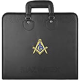 RIAZ IMPEX Masonic Regalia Soft Apron Carrying Case Master Mason/Past master Case Embroidered Gift For Mason - Freemason