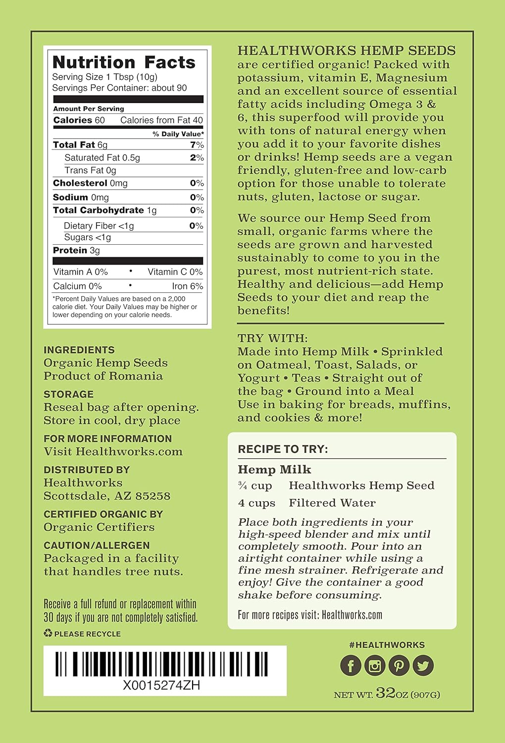 Hemp Seeds Nutrition Facts 1 Tablespoon Nutrition Ftempo