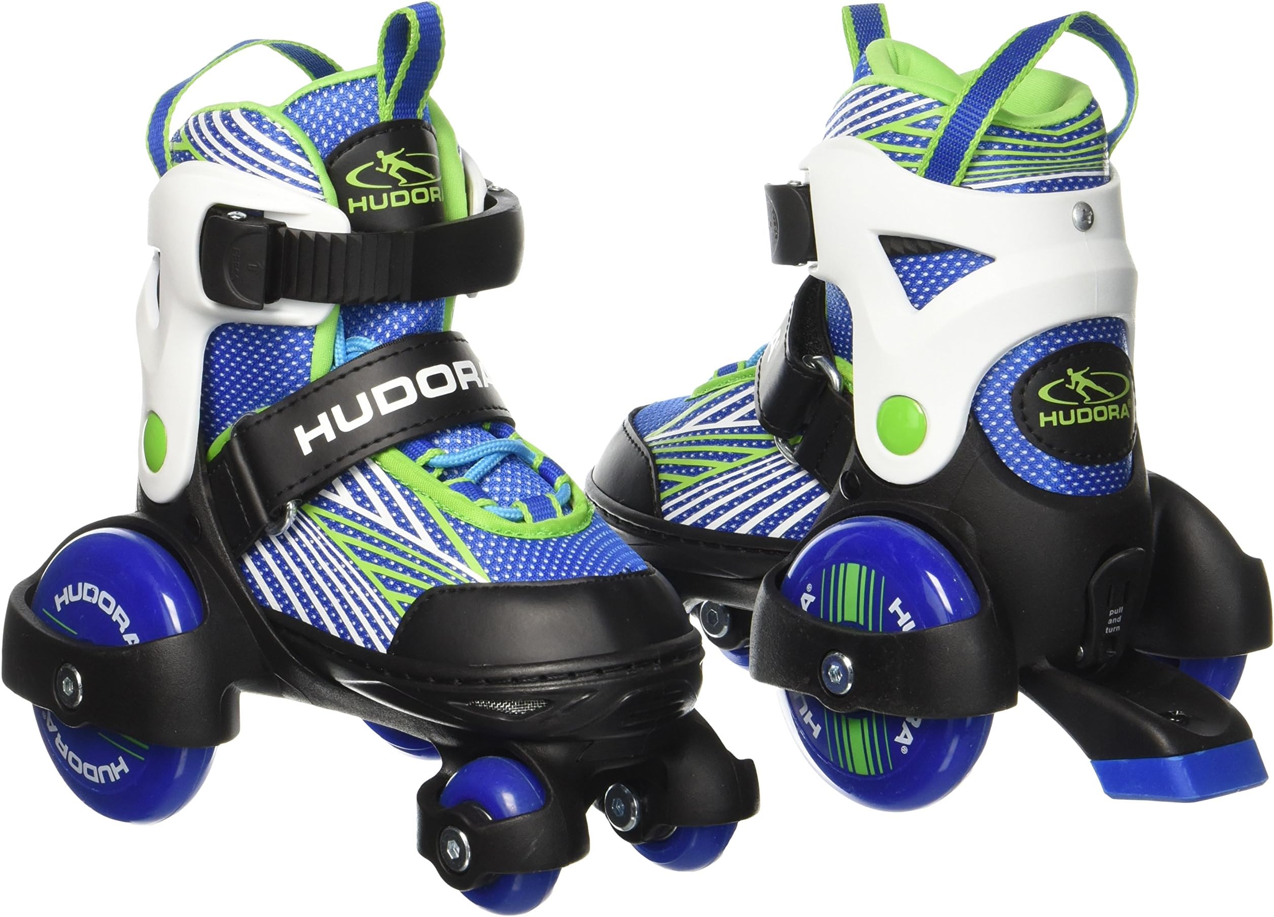 HUDORA Rollschuhe My First Quad - Skates für Kinder - Schuhe mit Rollen - Roller-Skates für Mädchen & Jungs in verschiedenen Farben - Größenverstellbare Quad Skates