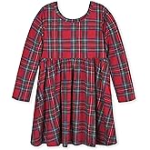 Gerber Baby Girls' Toddler Buttery Soft Long Sleeve Twirl Dress with Viscose Made from Eucalyptus