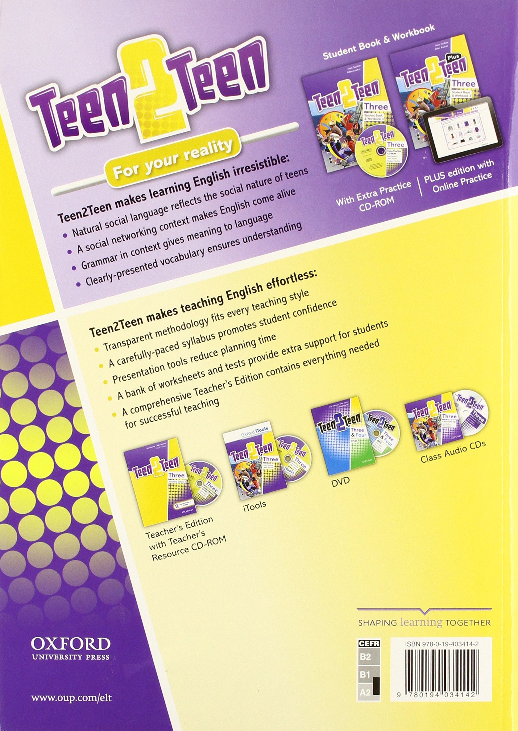 Teen2Teen Four Back cover Teen2Teen Four Back cover