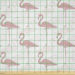 Lunarable Flamingo Fabric by The Yard, Standing