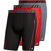 adidas Men's Performance Mesh Long Boxer Brief Underwear (3-Pack), for active sport and all day comfort