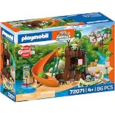 Playmobil | Animals &amp; Friends | Zoo Jungle Adventure | Large Jungle Tree with Canoe and Catapult Blade | Children's Toy for Ages 4 and up | 72071