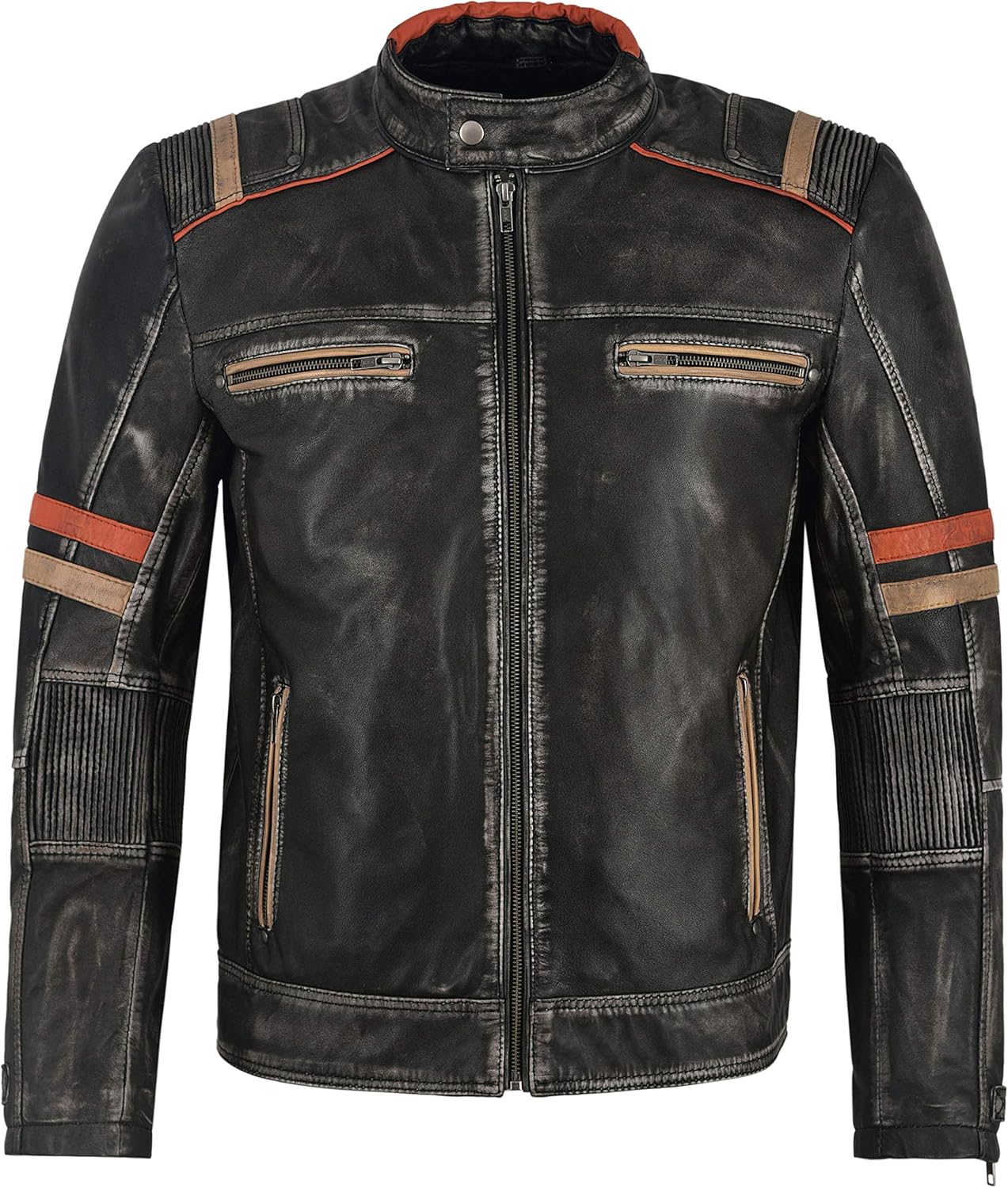 Suchergebnis Auf Für: Lederjacke Herren Schwarz Slim Fit