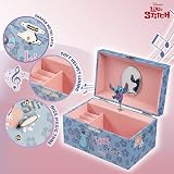 Disney Stitch Jewellery Box Musical Wind Up Spinning Figure Blue view 5