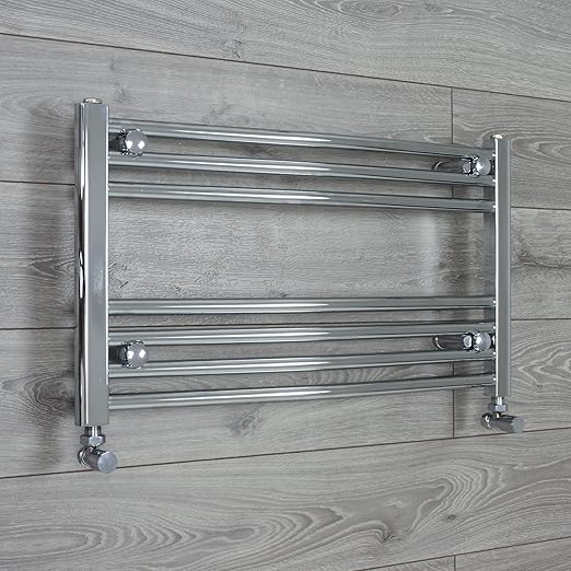 750mm Wide Curved Chrome Heated Towel Rail Radiator Ladder for Stylish