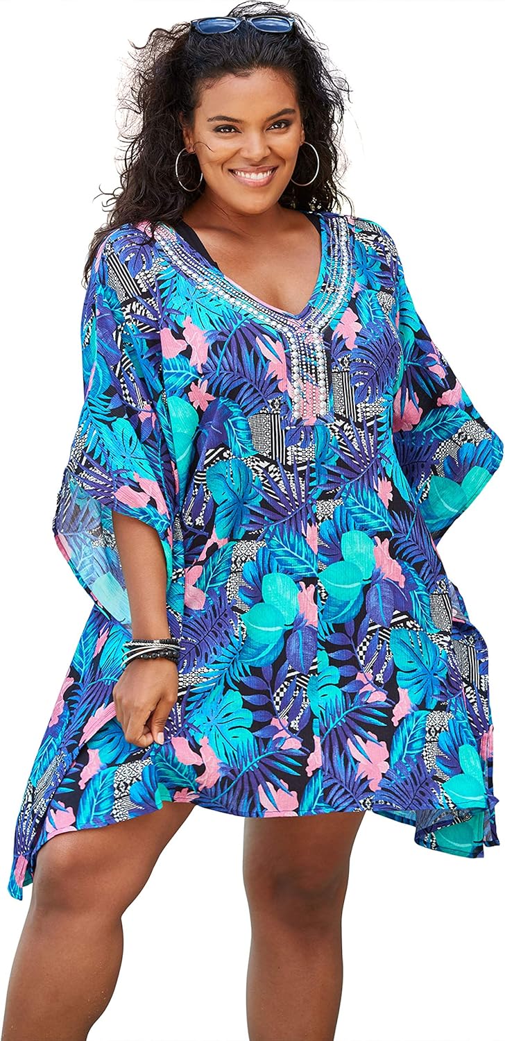 amazon plus size swim cover up