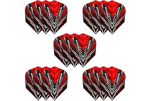Harrows SUPERGRIP Ultra Flights| Set of x5 Premium Extra Strong Dart Flight Bag (15 Flights) (Red)