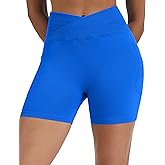Women's Workout Gym Shorts Booty V Cross Spandex Yoga Biker Shorts