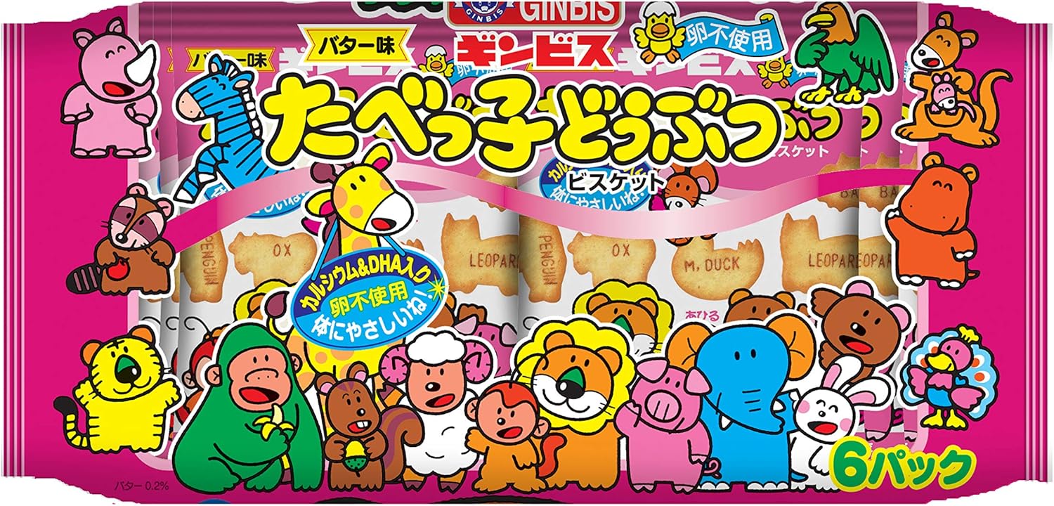 Amazon ギンビス たべっ子どうぶつ バター味6P 162g(27g×6袋)×12個 ギンビス 食品・飲料・お酒 通販