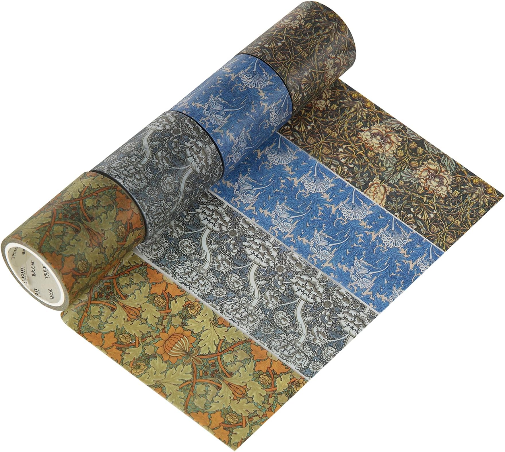 Feximzl Decorative Washi Tape - Set of 4 Rolls - Perfect for Scrapbooking, DIY Crafts and Gift Wrapping - 5.5 Yards Length and 1.97 Inches Width (B)