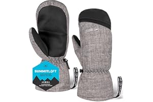 Tough Outdoors Winter Ski Mittens for Women & Men - Waterproof Insulated Snowboard Gloves - Snowboarding Snow Glove Mitten
