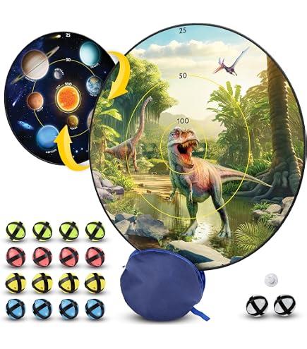 Juego De Pistola De Dardos De Dinosaurio Con Tablero Y 12 Bolas Adhesivas – Juguete De Tiro Para Interior Y Exterior, Regalo Para Niños Y Niñas De 3 A 5 Años (Verde)