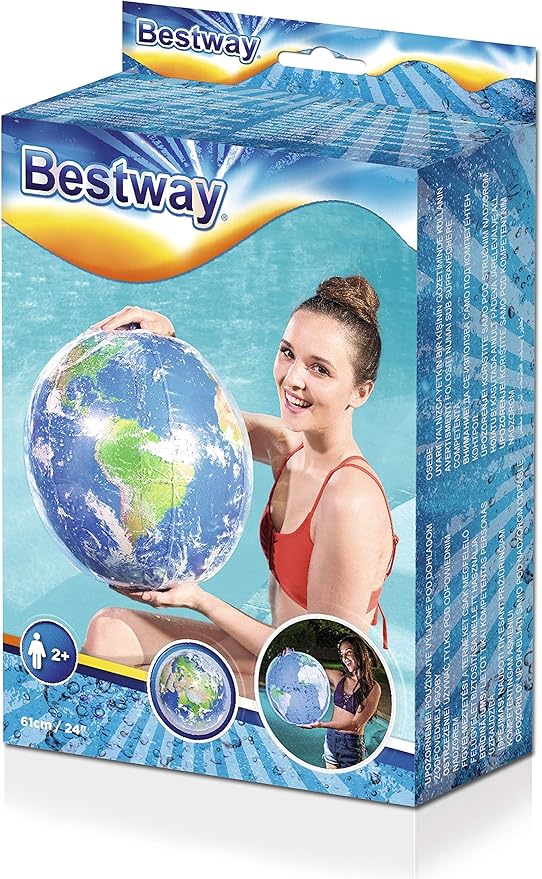 Bestway 31045 - Pelota de Playa Hinchable Globo Terráqueo 61 cm ...