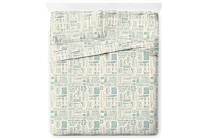 Jay Franco Sheet Set with Fitted, Flat Sheets & Pillow Cover - Ultra-Soft Bedding with Pillowcase for Room Decor, Beige - Fan