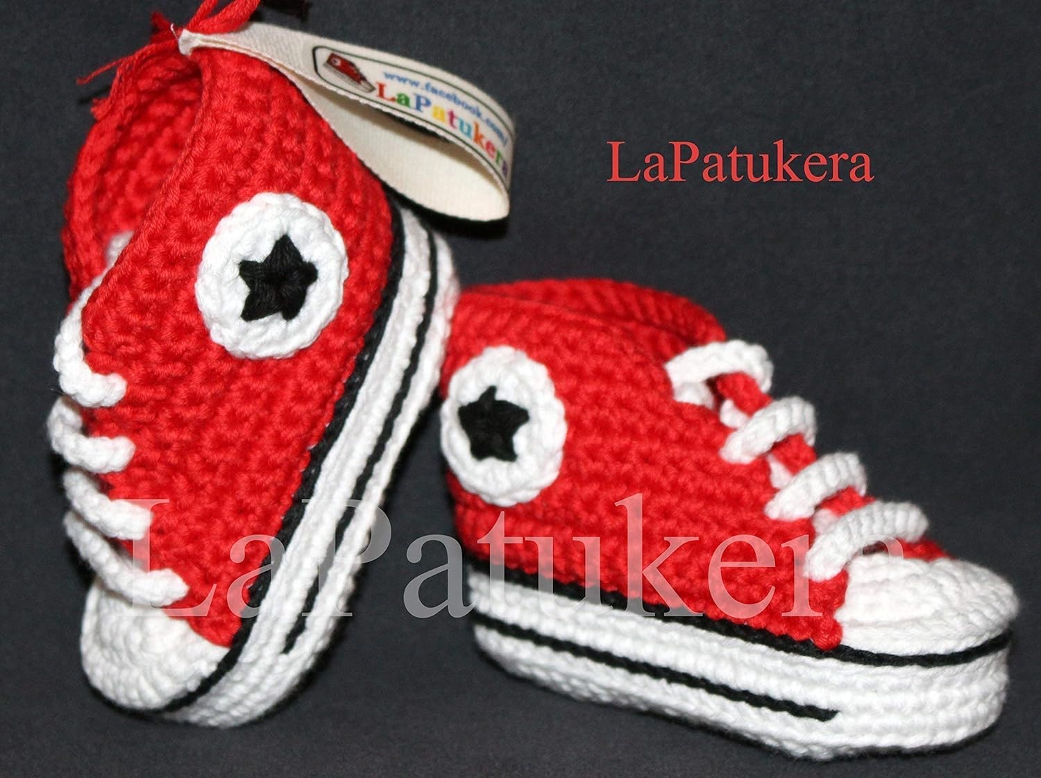 crochet all star baby booties