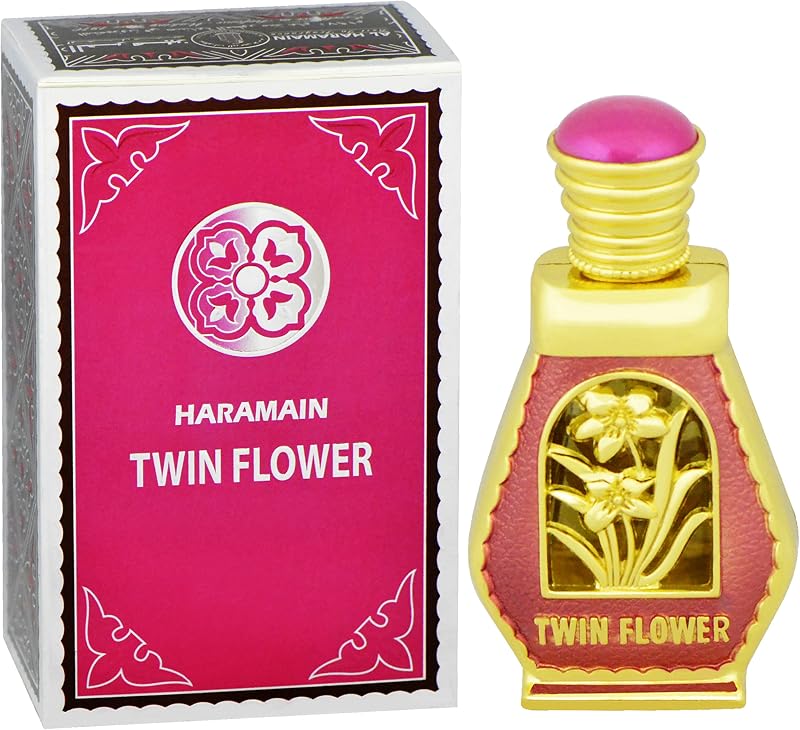 Al Haramain Twin Flower Perfume Oil 15ml Unisex Attar Fruity Sweet Woody