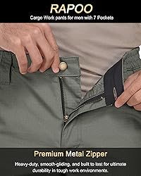 Rapoo Work Pants for Men Cargo Hiking Tactical Army