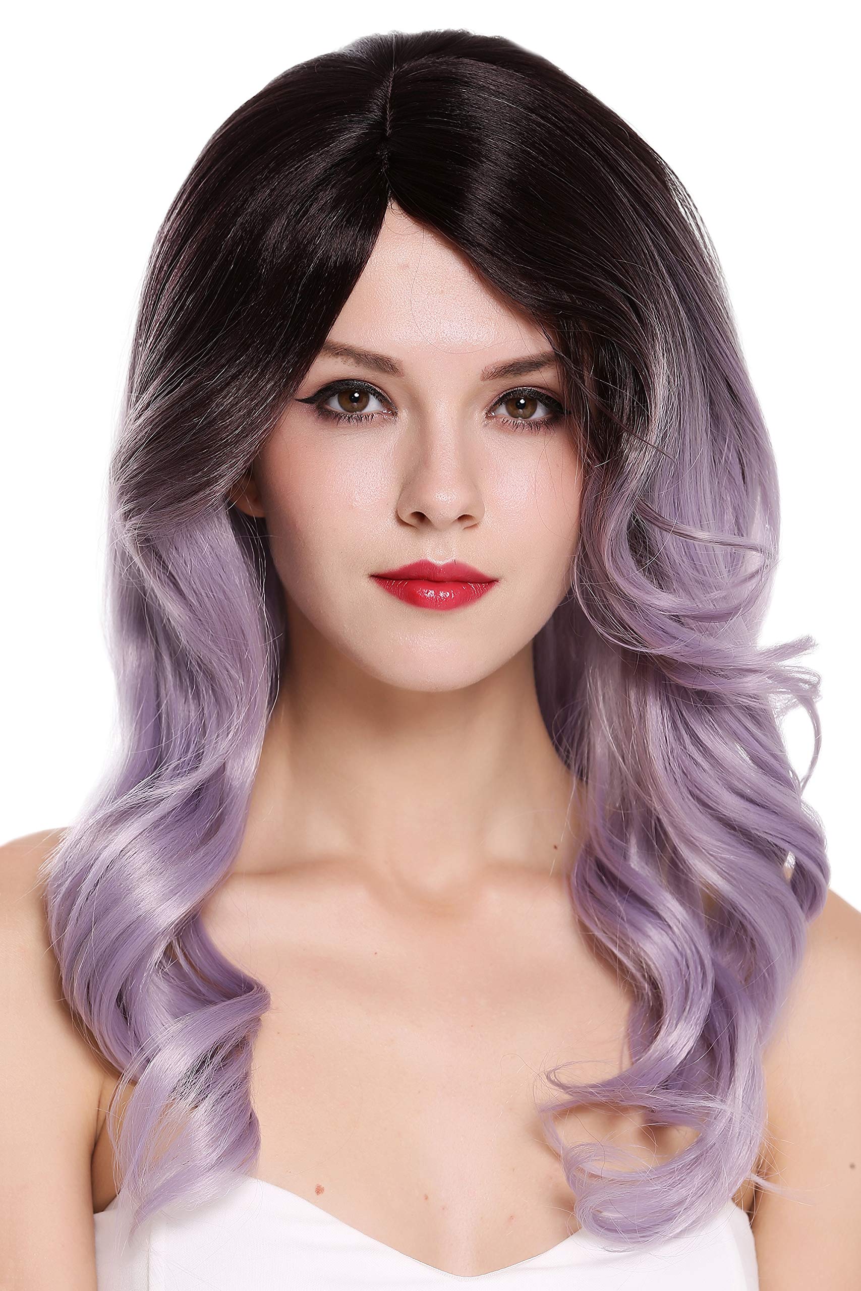 WIG ME UP - RGF-5904LD-T4/GRAY Lady Quality Wig long wavy parting Ombre mix dark brown purple grey gray