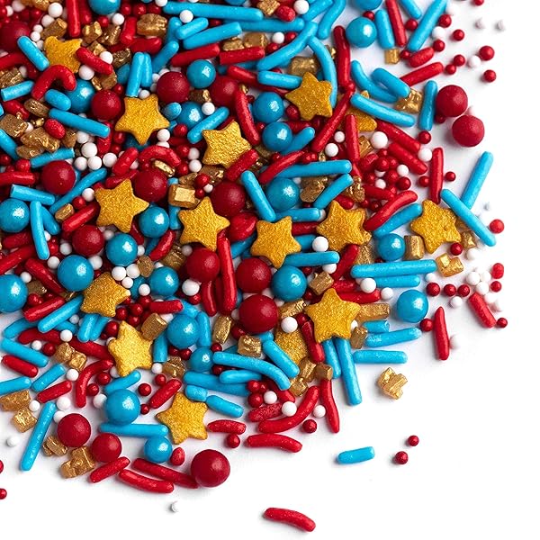 SWEETS INDEED SPRINKLES, EDIBLE SPRINKLE MIX, PERFECT FOR CAKE DECORATIONS, BAKING, ICE CREAM, COOKIES, CUPCAKE TOPPER, 4 OUNCES (MARVELOUS)