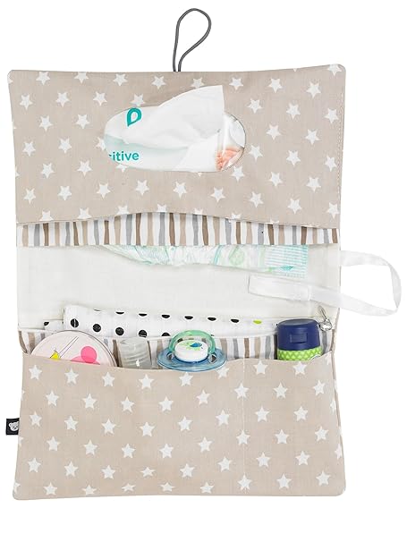 Alvi Windeltasche 28x18 cm Stars beige 608-6