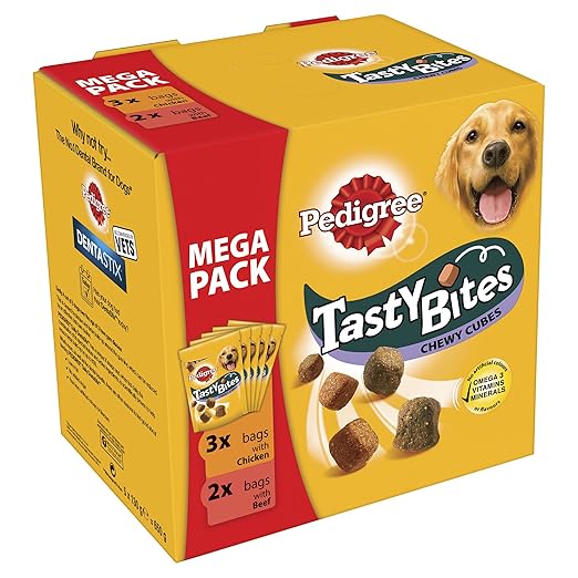 Pedigree Tasty Bites Chewy Cubes Dog Treats Mixed Selection, 1 Box (1