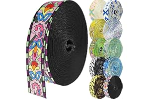 Grosun 1.5 inch Patterned Nylon Webbing Belt Webbing Straps Purse Straps Backpack Straps Nylon Belt for Seatbelt, Bags, Backpacks, Luggage